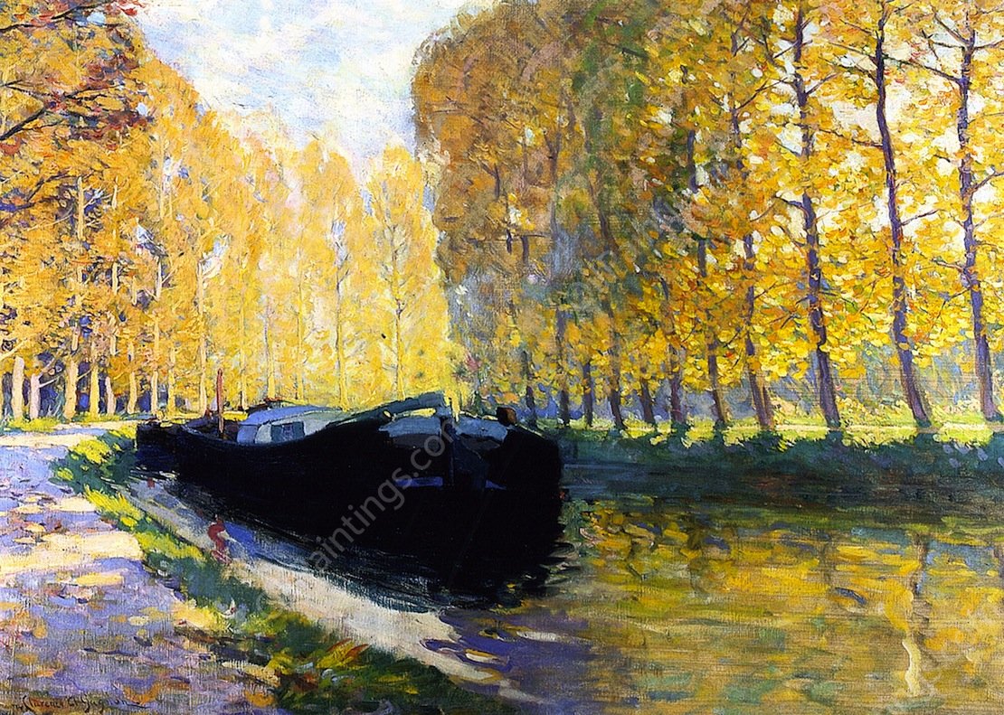 Canal du Loing by Clarence Gagnon - Hand-Painted Oil Painting Reproduction