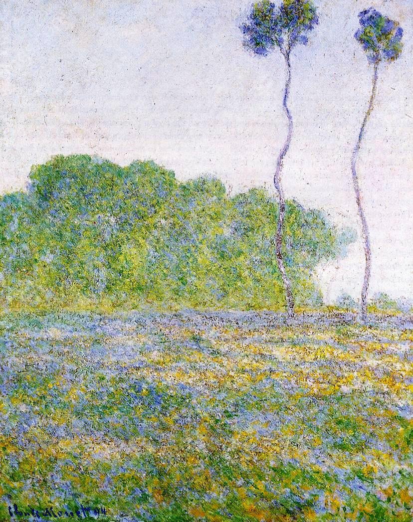 A Meadow at Giverny by Claude Monet - Hand-Painted Oil Painting Reproduction