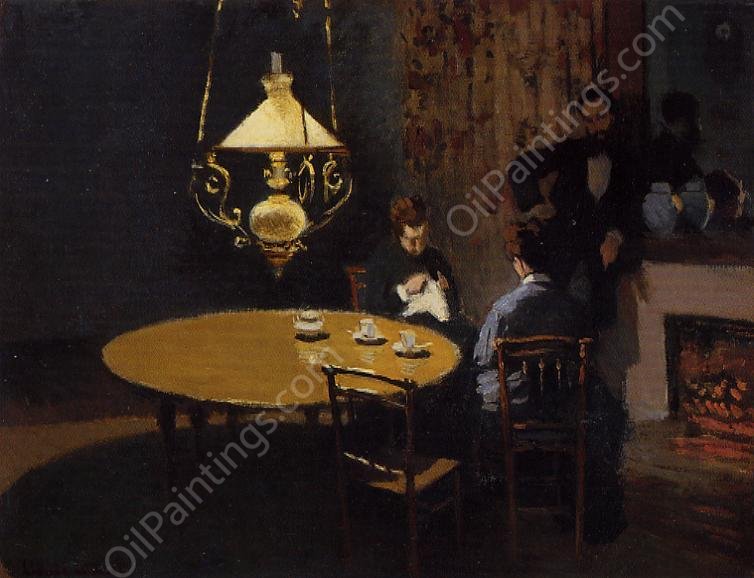 An Interior After Dinner by Claude Monet - Hand-Painted Oil Painting Reproduction