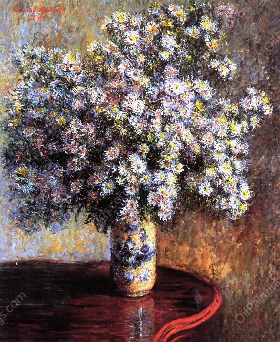 Asters by Claude Monet - Hand-Painted Oil Painting Reproduction