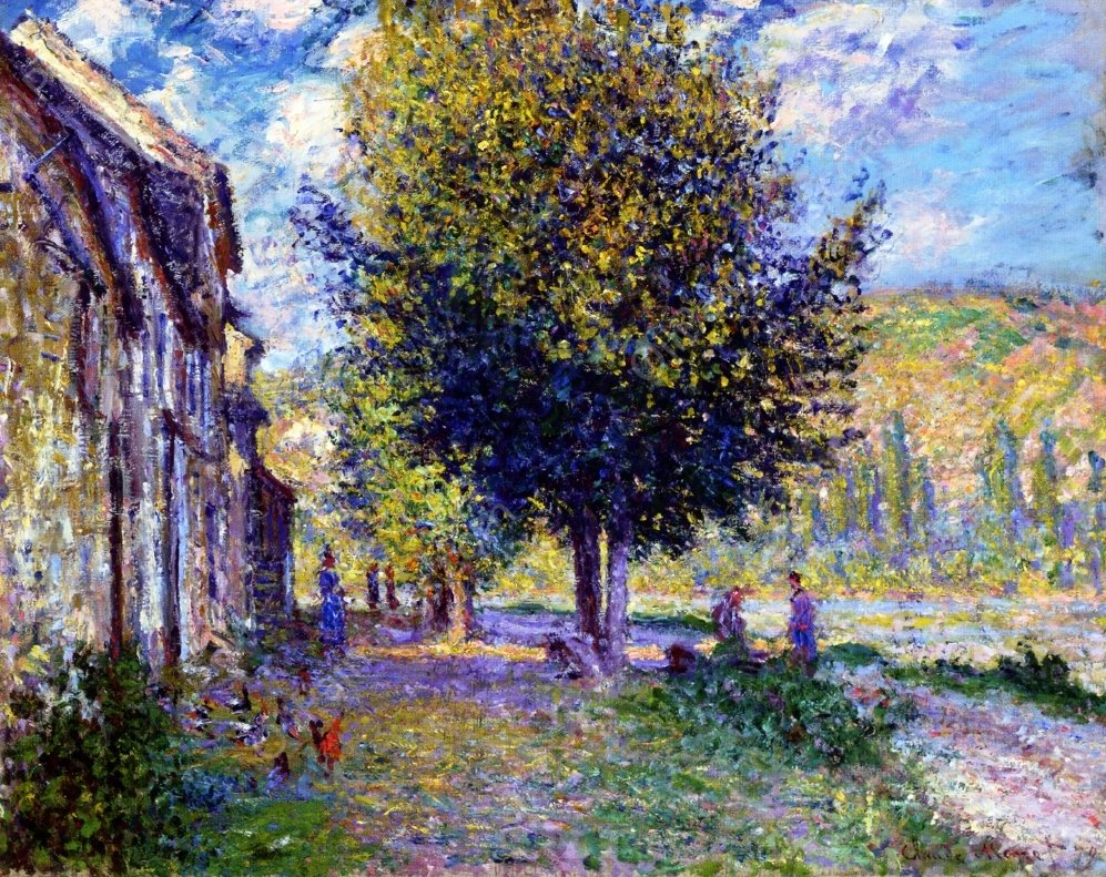 Banks of the Seine at Lavacourt by Claude Monet - Hand-Painted Oil Painting Reproduction