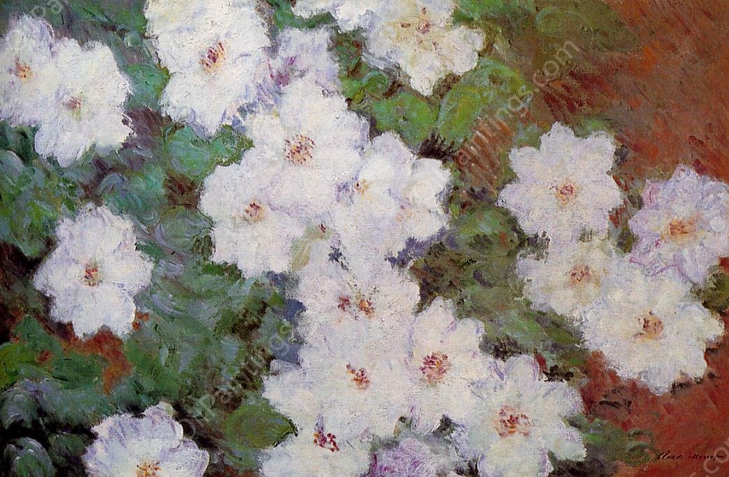 Clematis by Claude Monet - Hand-Painted Oil Painting Reproduction