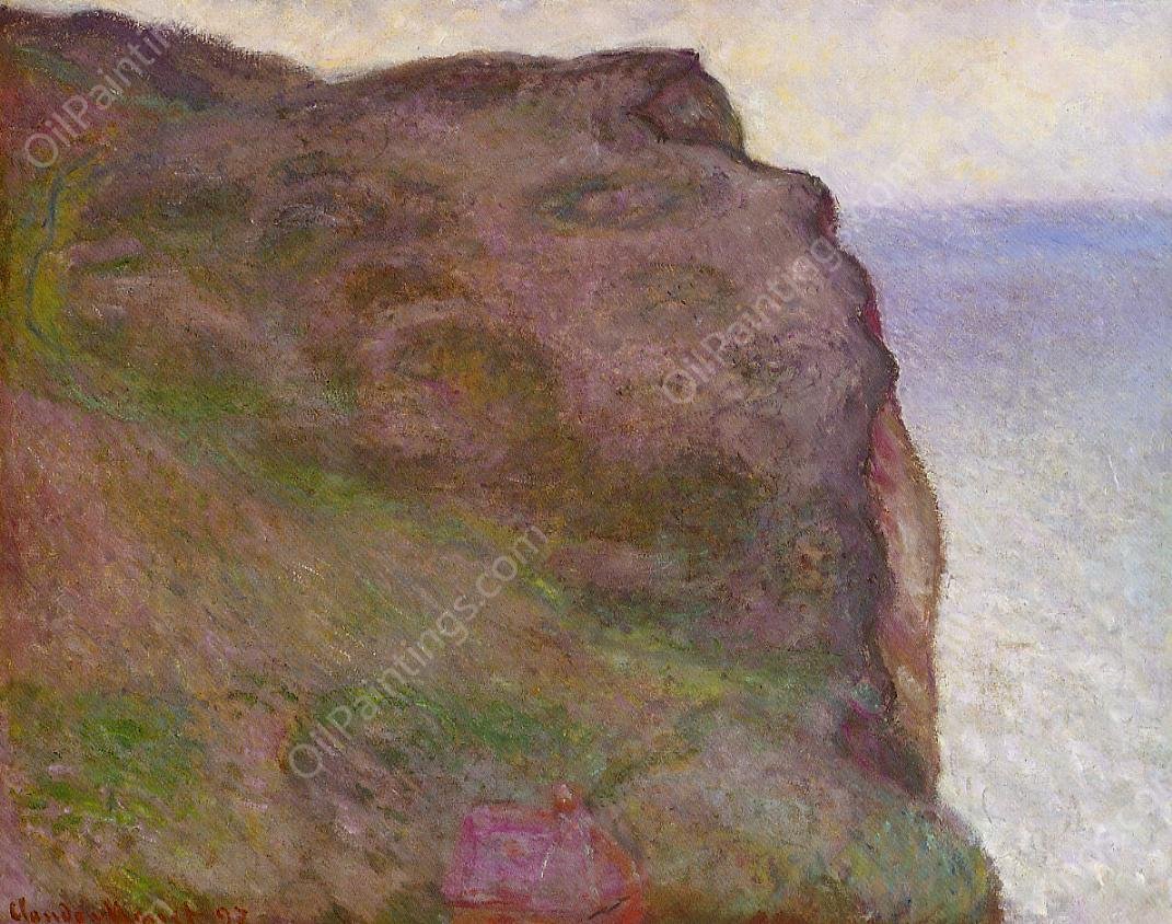 Cliff at Petit Ailly in Grey Weather by Claude Monet - Hand-Painted Oil Painting Reproduction