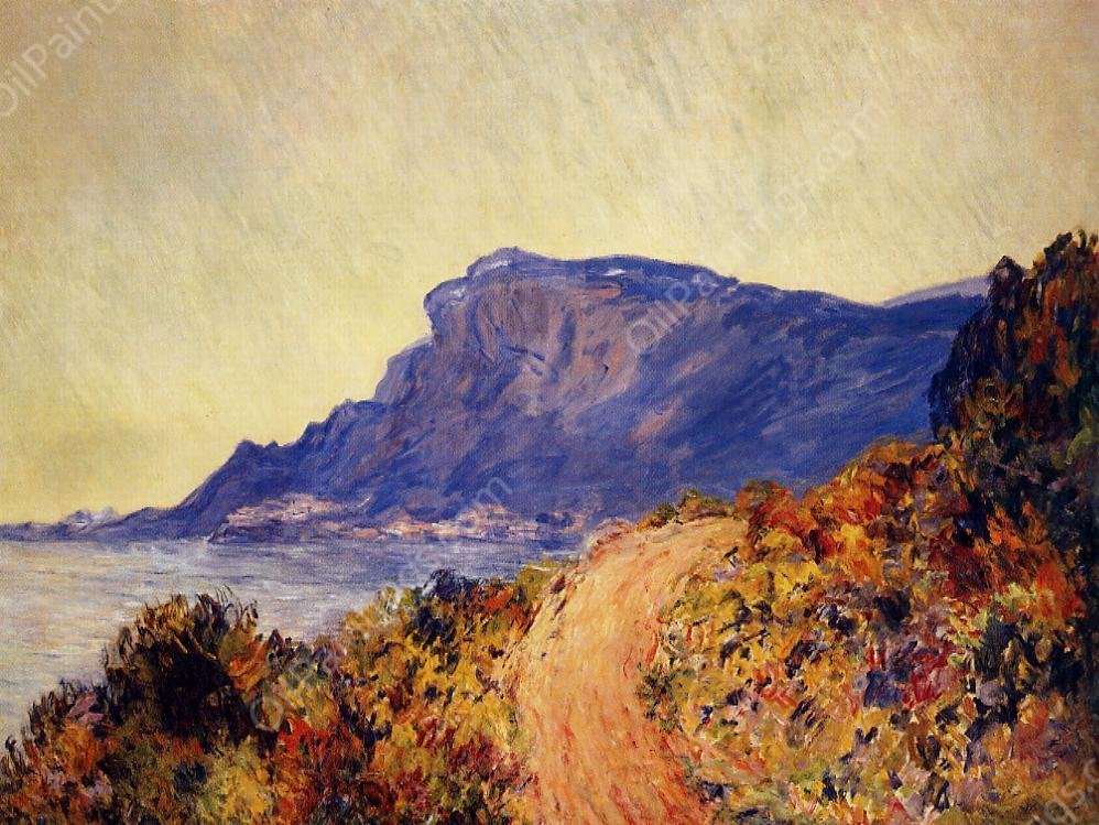 Coastal Road at Cap Martin, Near Menton by Claude Monet - Hand-Painted Oil Painting Reproduction
