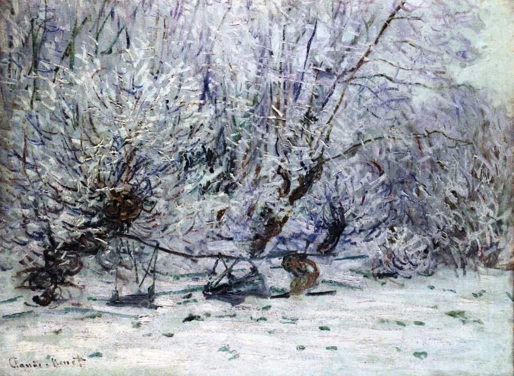 Frost by Claude Monet - Hand-Painted Oil Painting Reproduction