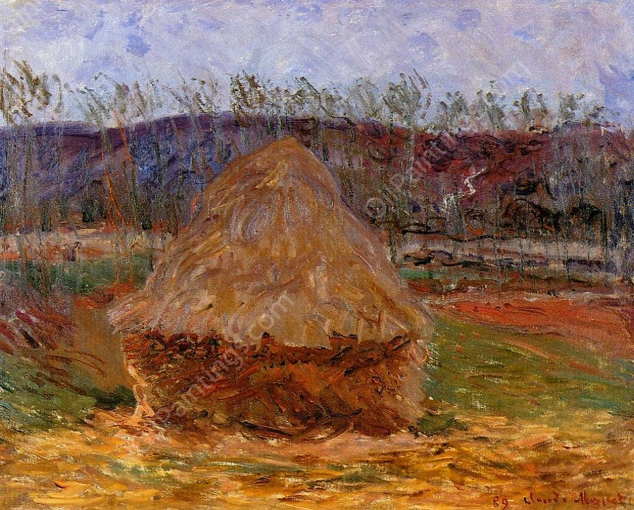 Grainstack at Giverny by Claude Monet - Hand-Painted Oil Painting Reproduction