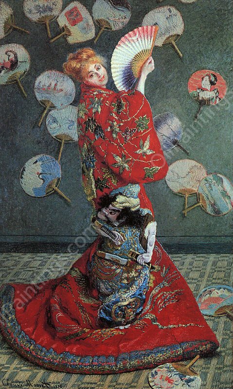 La Japonaise by Claude Monet - Hand-Painted Oil Painting Reproduction