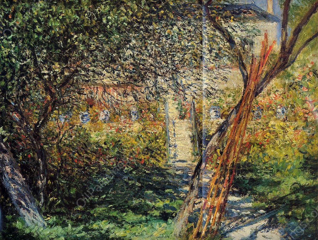 Monet's Garden at Vetheuil by Claude Monet - Hand-Painted Oil Painting Reproduction