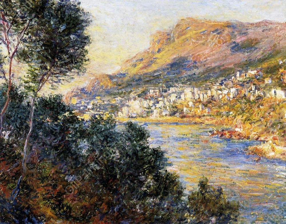 Monte Carlo Seen from Roquebrune by Claude Monet - Hand-Painted Oil Painting Reproduction