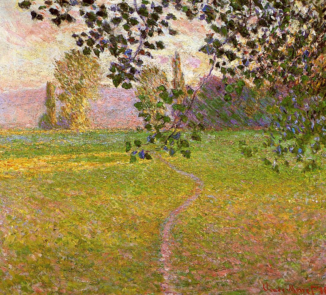 Morning Landscape, Giverny  by Claude Monet - Hand-Painted Oil Painting Reproduction