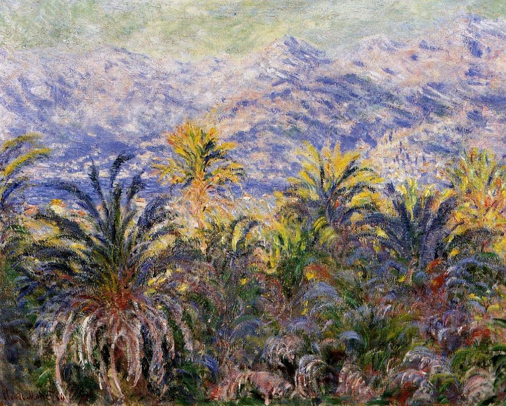 Palm Trees at Bordighera by Claude Monet - Hand-Painted Oil Painting Reproduction