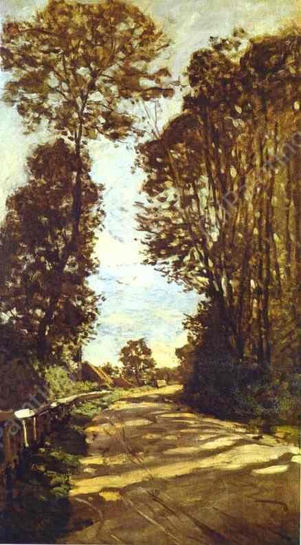 Road to the Saint-Simeon Farm by Claude Monet - Hand-Painted Oil Painting Reproduction