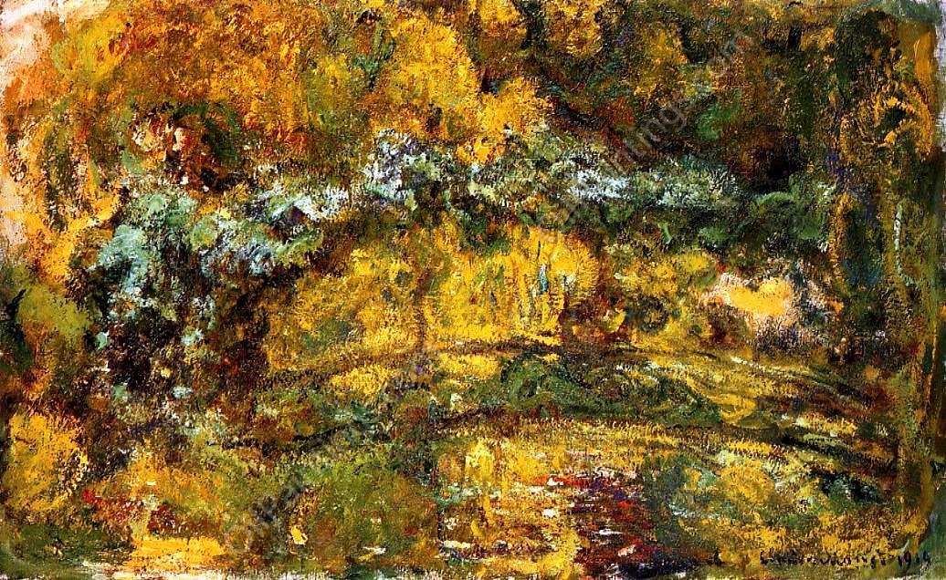 The Footbridge Over the Water-Lily Pond by Claude Monet - Hand-Painted Oil Painting Reproduction