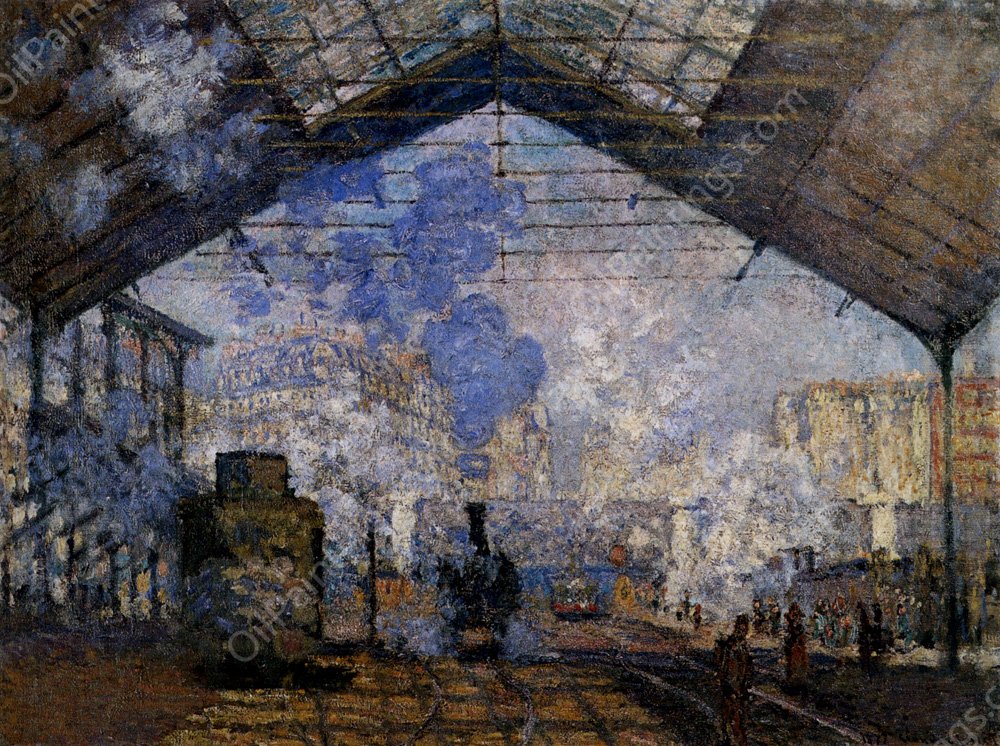 The Gare Saint-Lazare by Claude Monet - Hand-Painted Oil Painting Reproduction