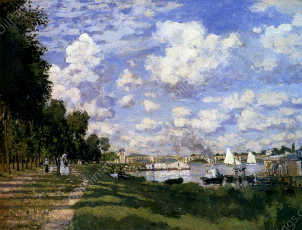 The Marina at Argenteuil by Claude Monet - Hand-Painted Oil Painting Reproduction