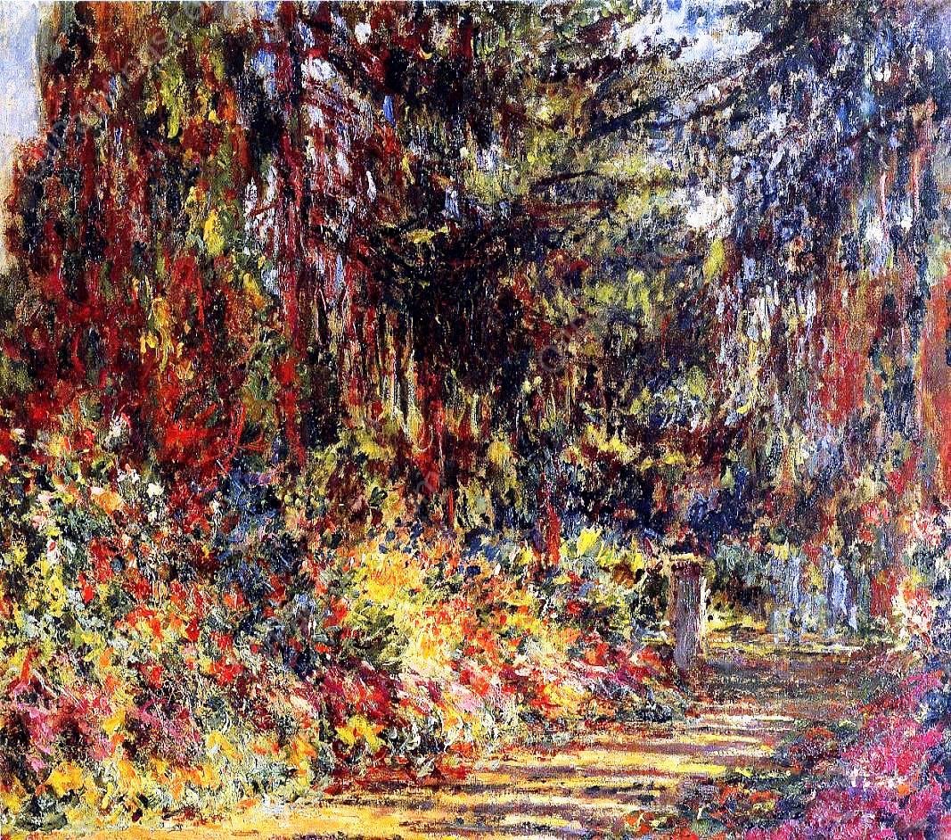The Path at Giverny by Claude Monet - Hand-Painted Oil Painting Reproduction