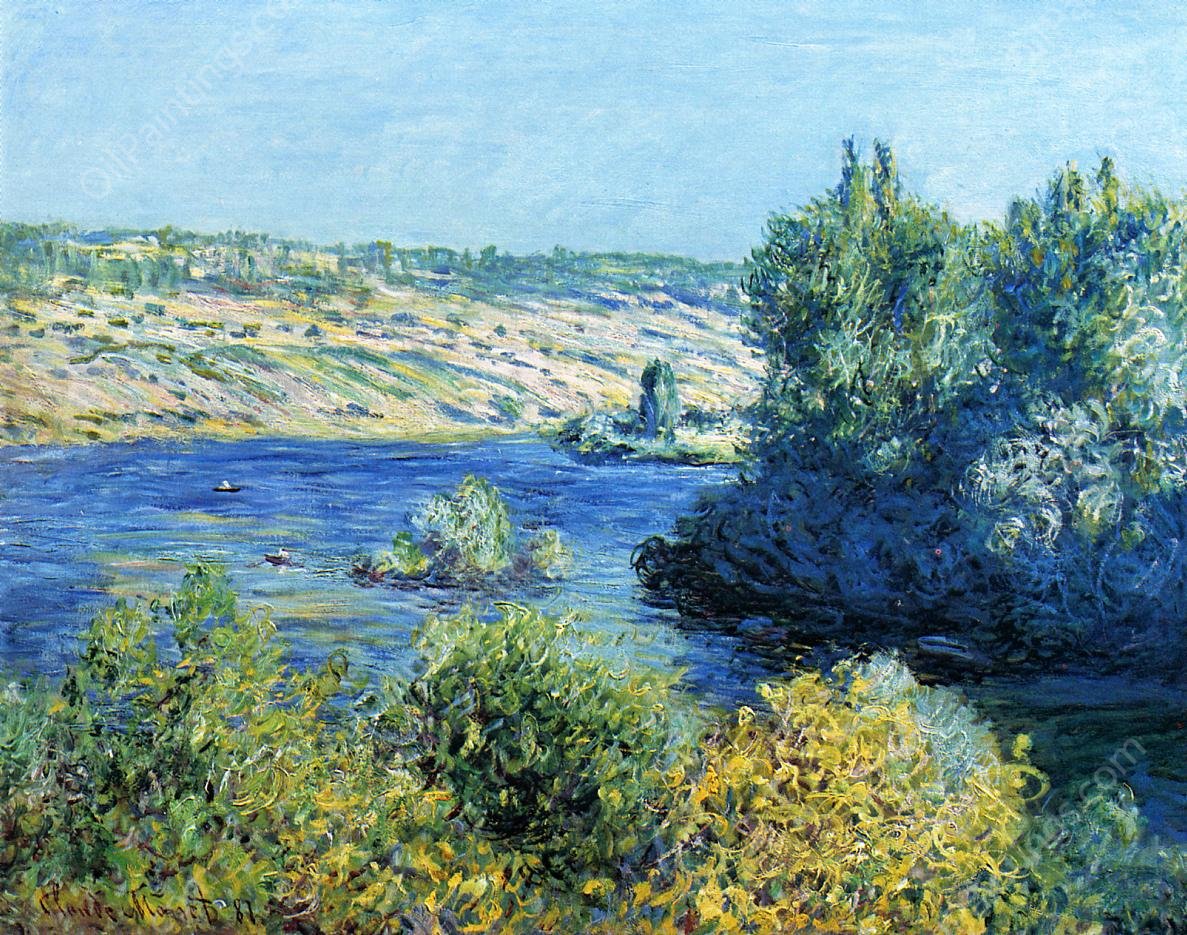 The Seine at Vetheuil by Claude Monet - Hand-Painted Oil Painting Reproduction