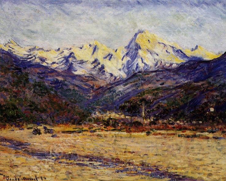The Valley of the Nervia by Claude Monet - Hand-Painted Oil Painting Reproduction