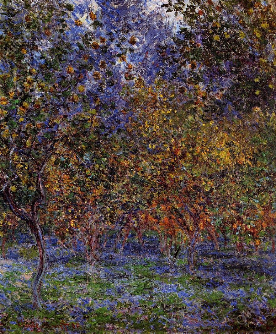 Under the Lemon Trees by Claude Monet - Hand-Painted Oil Painting Reproduction