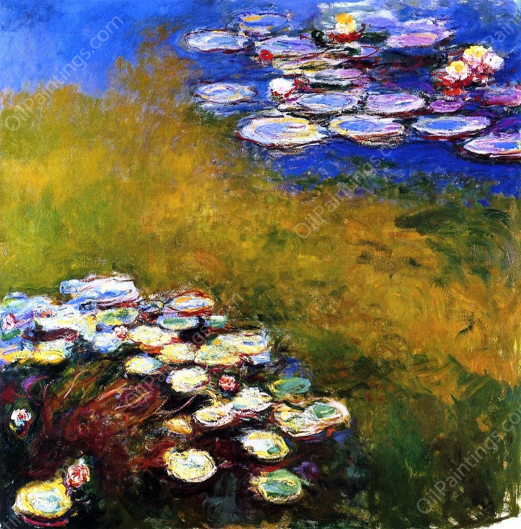 Water-Lilies 14 by Claude Monet - Hand-Painted Oil Painting Reproduction