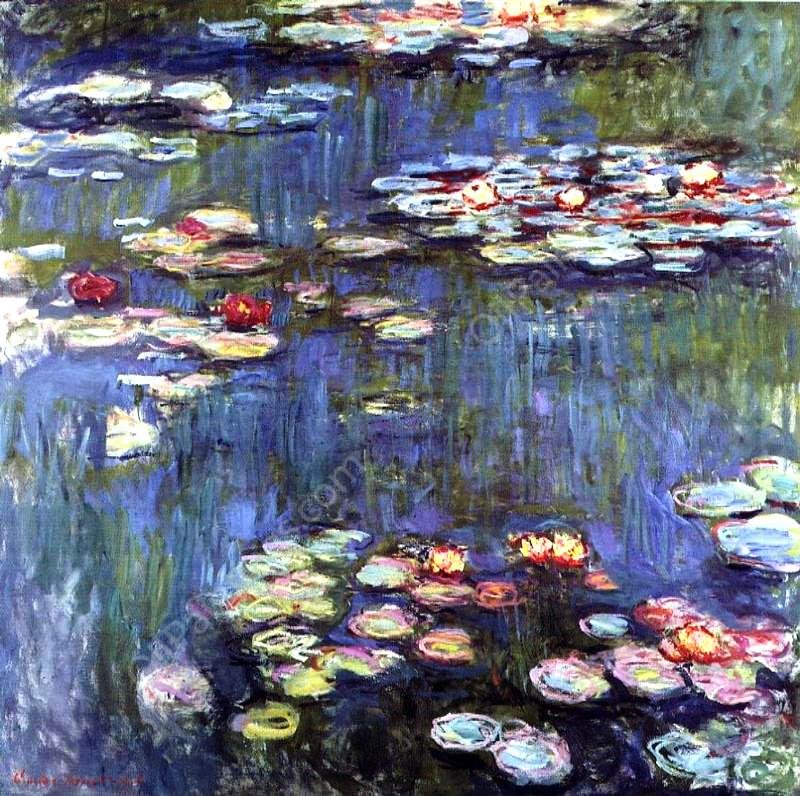 Water-Lilies 18 by Claude Monet - Hand-Painted Oil Painting Reproduction