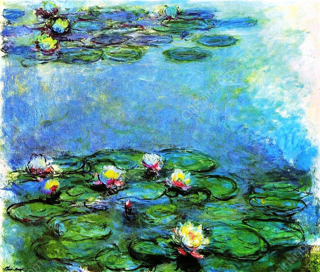 Water-Lilies 22 by Claude Monet - Hand-Painted Oil Painting Reproduction