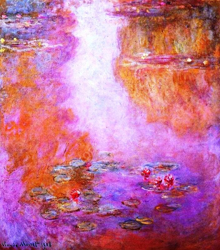 Water-Lilies 27 by Claude Monet - Hand-Painted Oil Painting Reproduction
