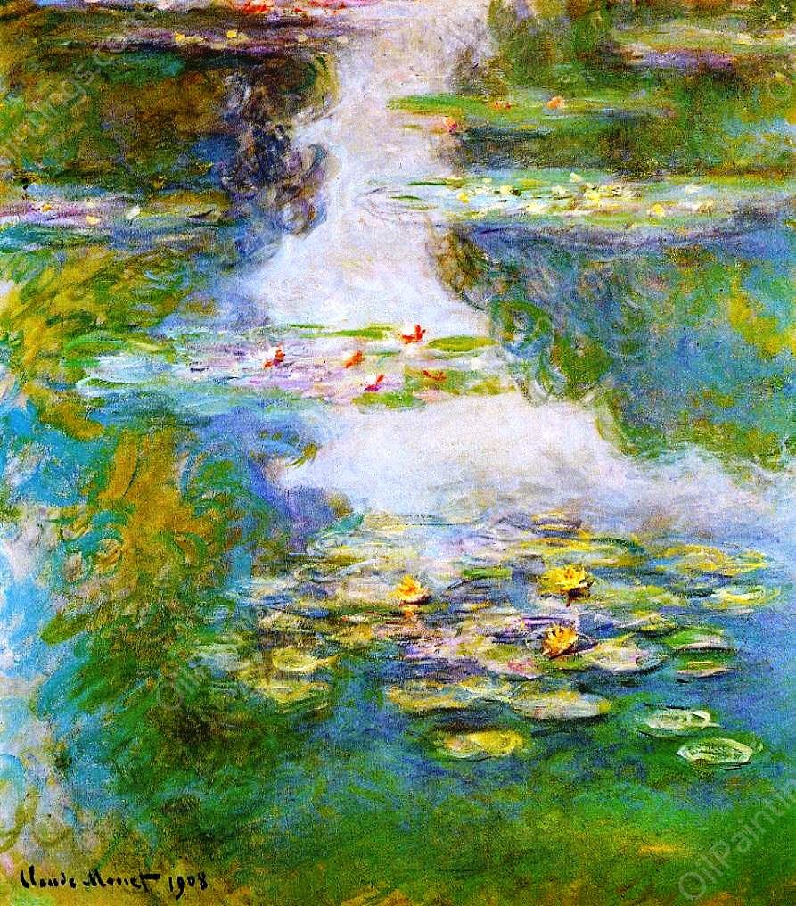 Water-Lilies 30 by Claude Monet - Hand-Painted Oil Painting Reproduction