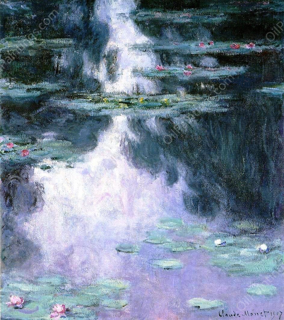 Water-Lilies 41 by Claude Monet - Hand-Painted Oil Painting Reproduction