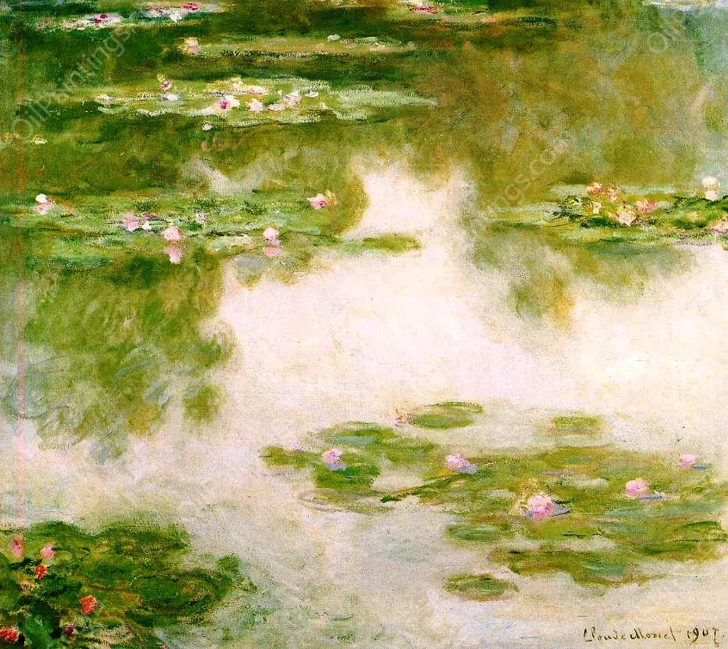 Water-Lilies 45 by Claude Monet - Hand-Painted Oil Painting Reproduction