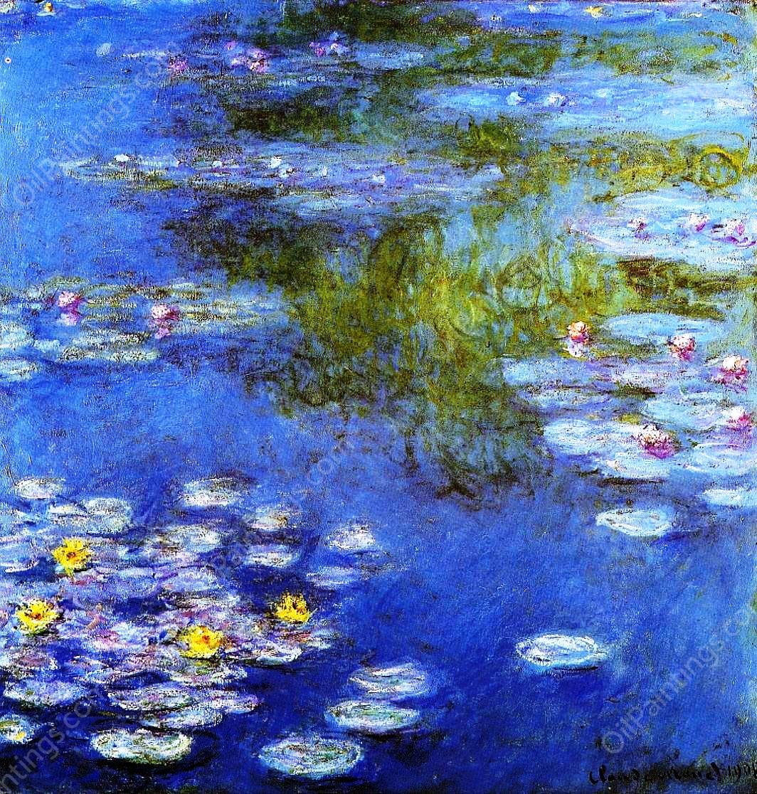 Water-Lilies 5 by Claude Monet - Hand-Painted Oil Painting Reproduction