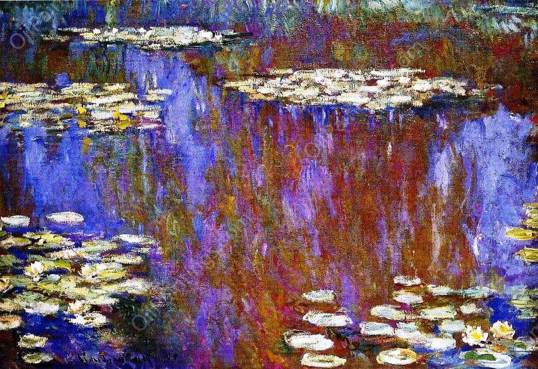 Water-Lilies 50 by Claude Monet - Hand-Painted Oil Painting Reproduction