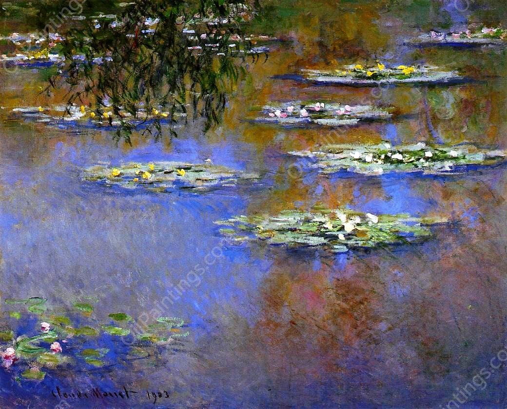 Water-Lilies 59 by Claude Monet - Hand-Painted Oil Painting Reproduction