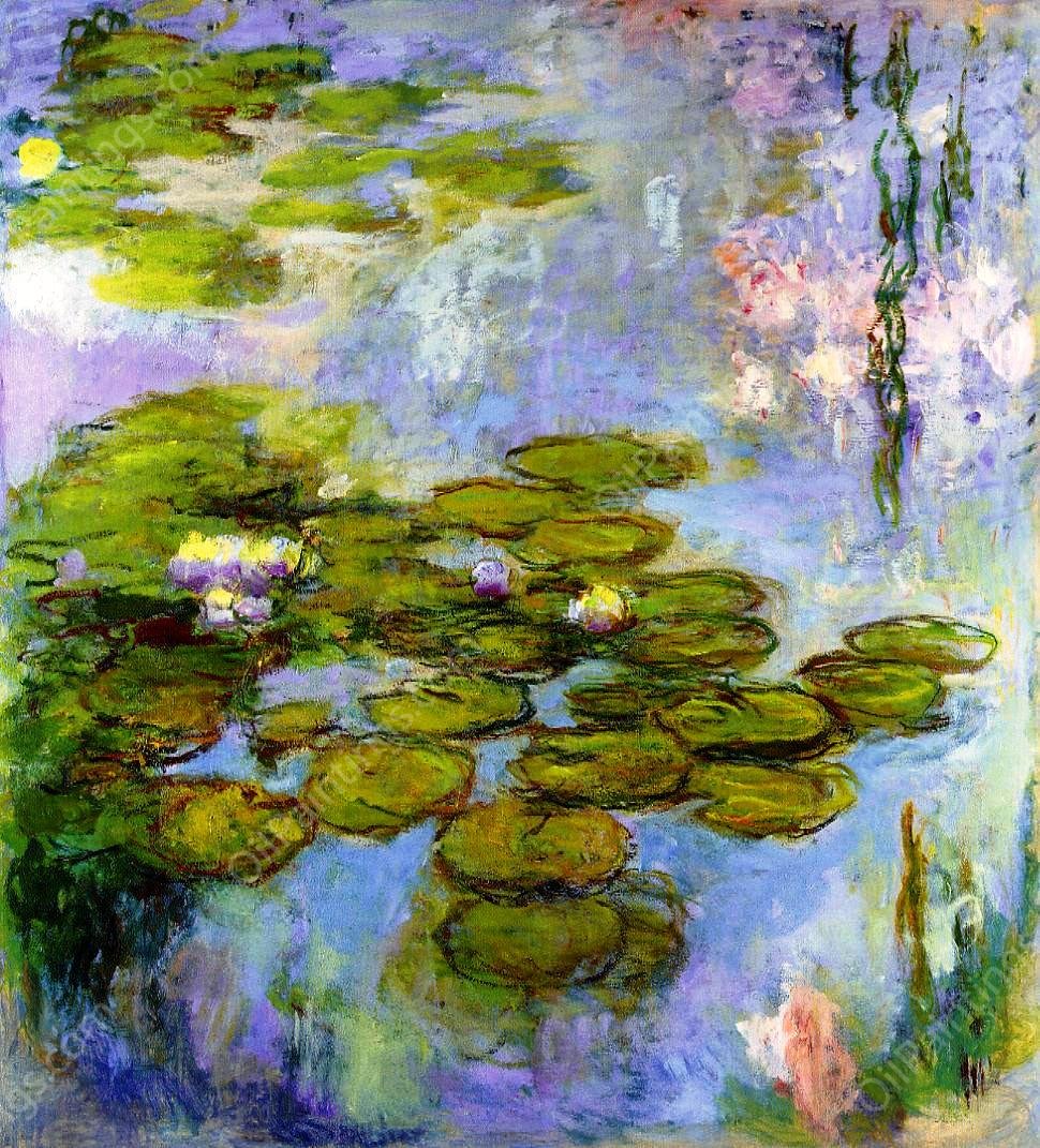 Water-Lilies 9 by Claude Monet - Hand-Painted Oil Painting Reproduction