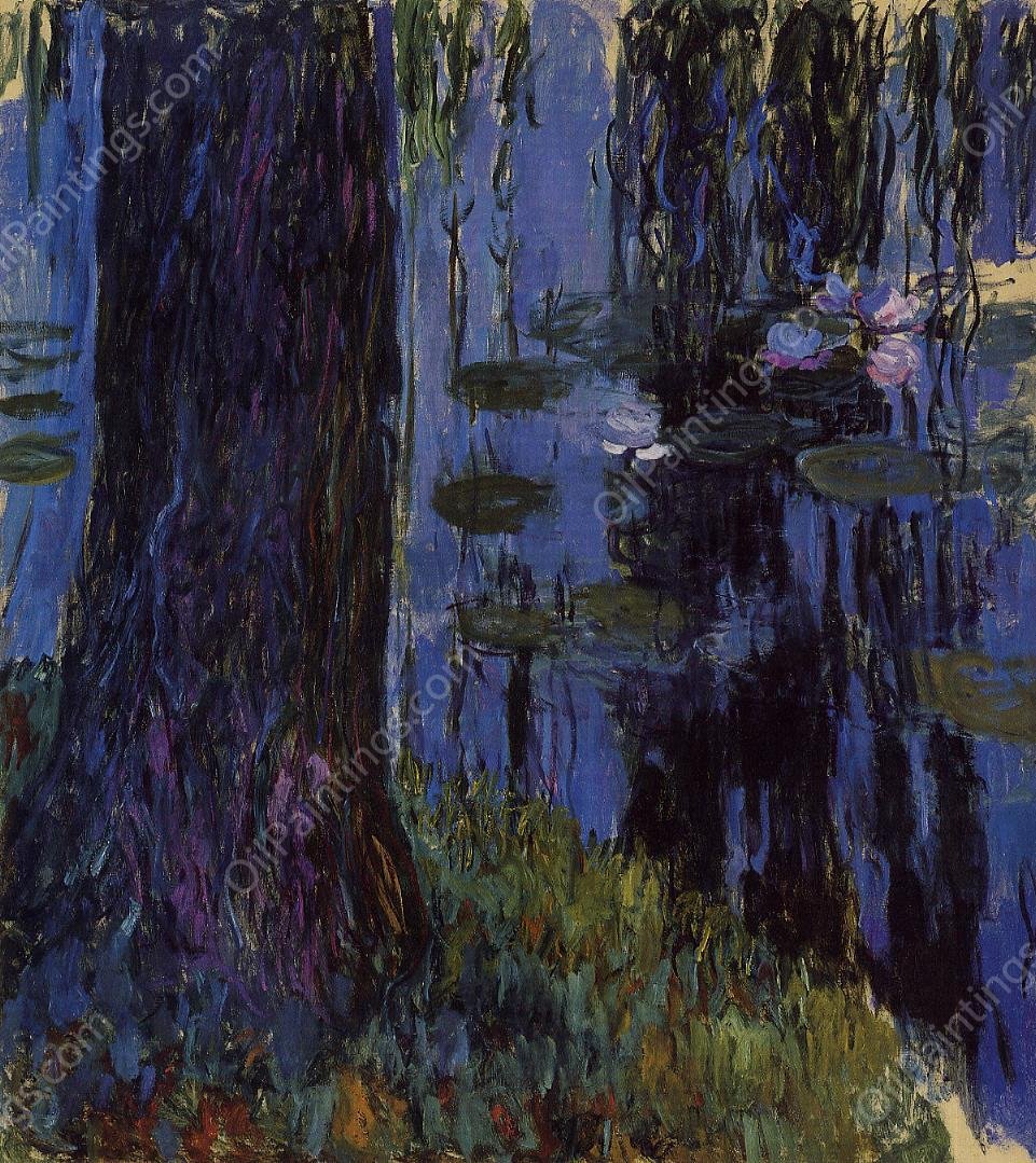 Weeping Willow and Water-Lily Pond by Claude Monet - Hand-Painted Oil Painting Reproduction