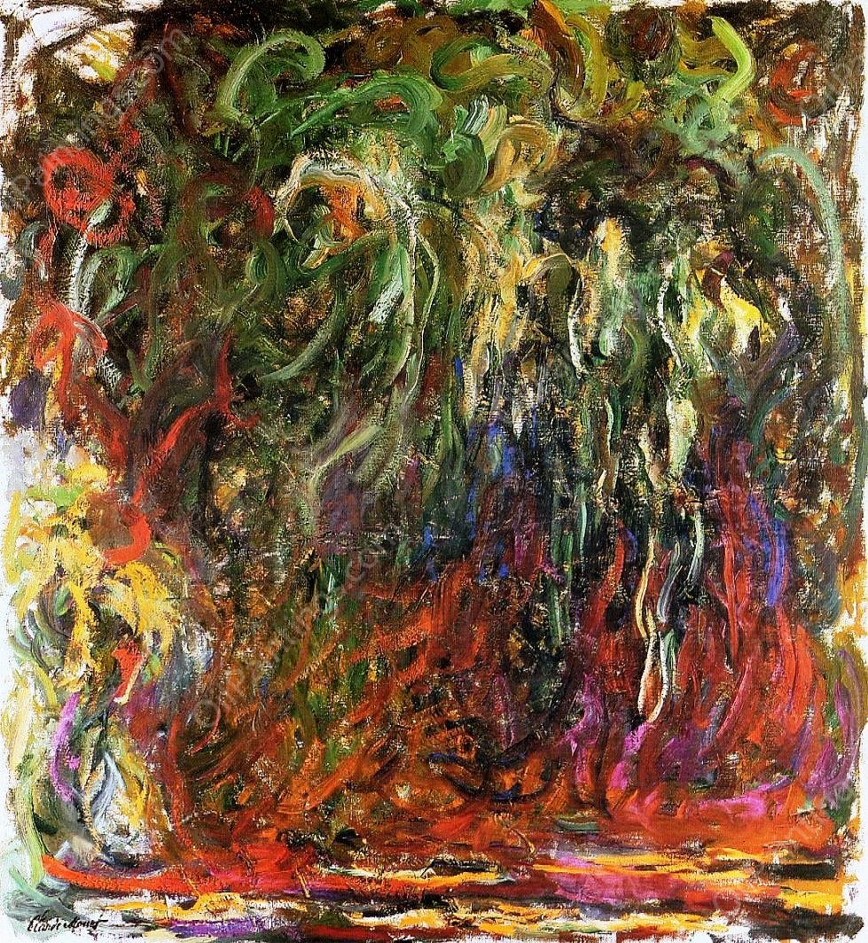 Weeping Willow, Giverny by Claude Monet - Hand-Painted Oil Painting Reproduction