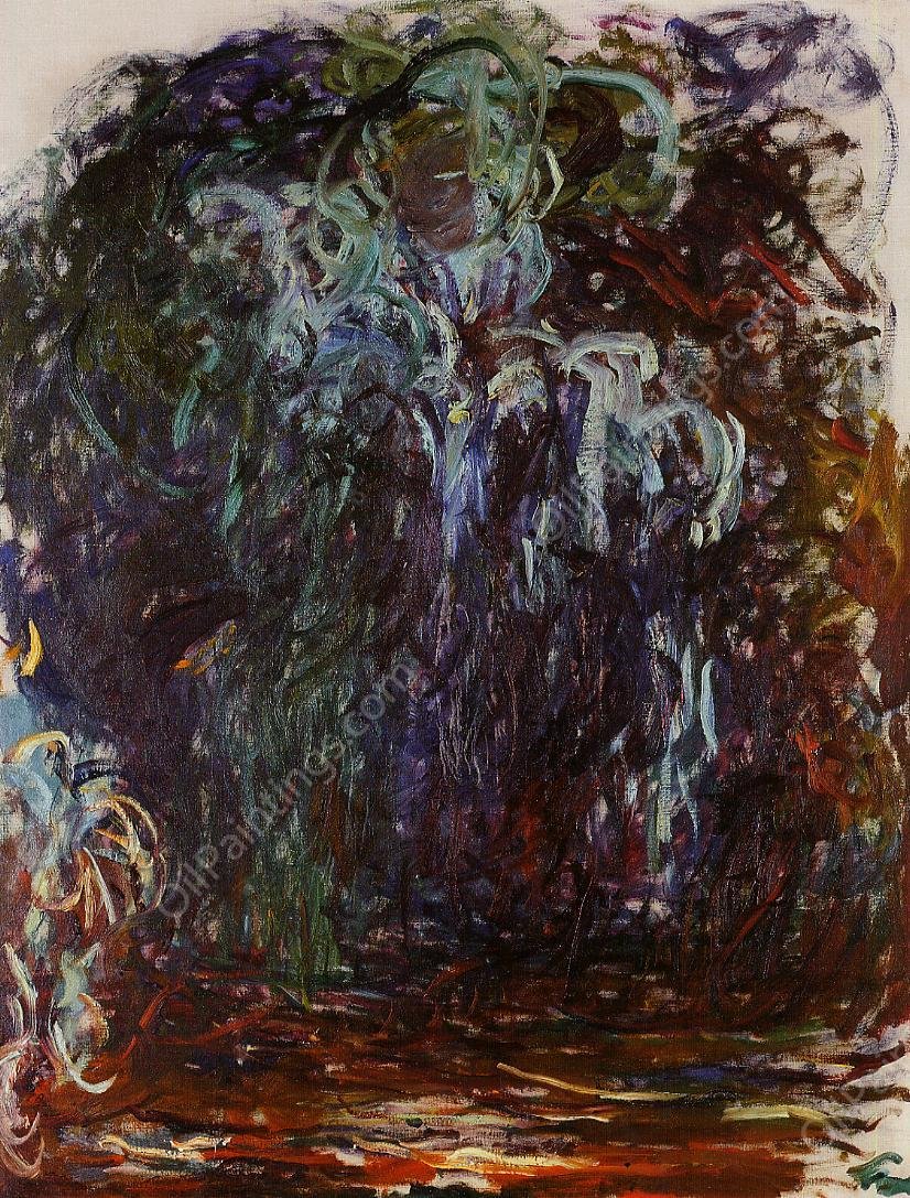 Weeping Willow by Claude Monet - Hand-Painted Oil Painting Reproduction