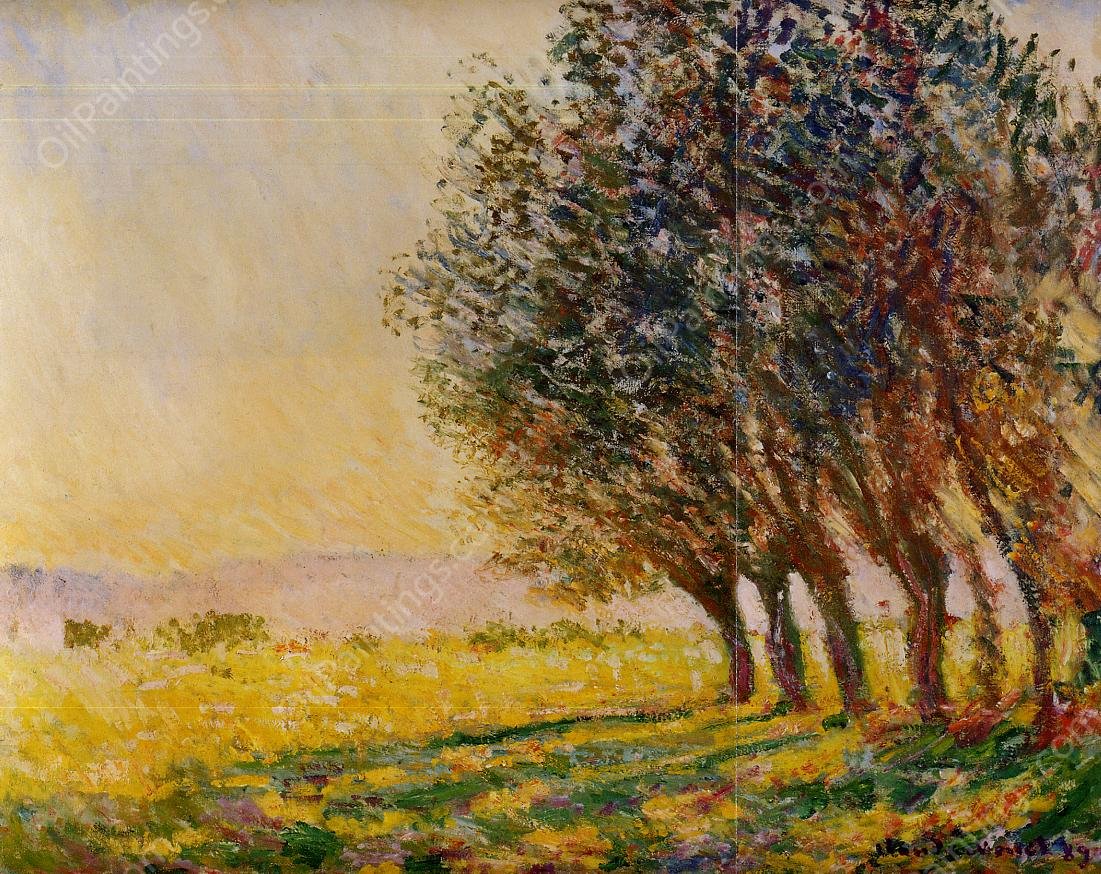 Willows at Sunset by Claude Monet - Hand-Painted Oil Painting Reproduction