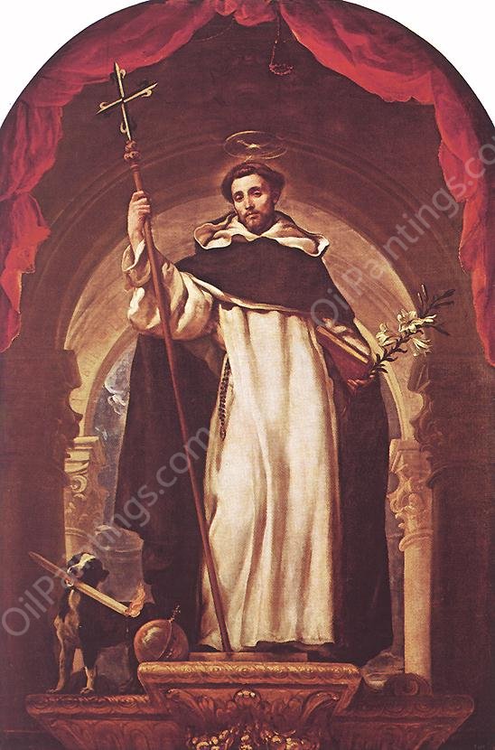 St Dominic of Guzman by Claudio Coello - Hand-Painted Oil Painting Reproduction