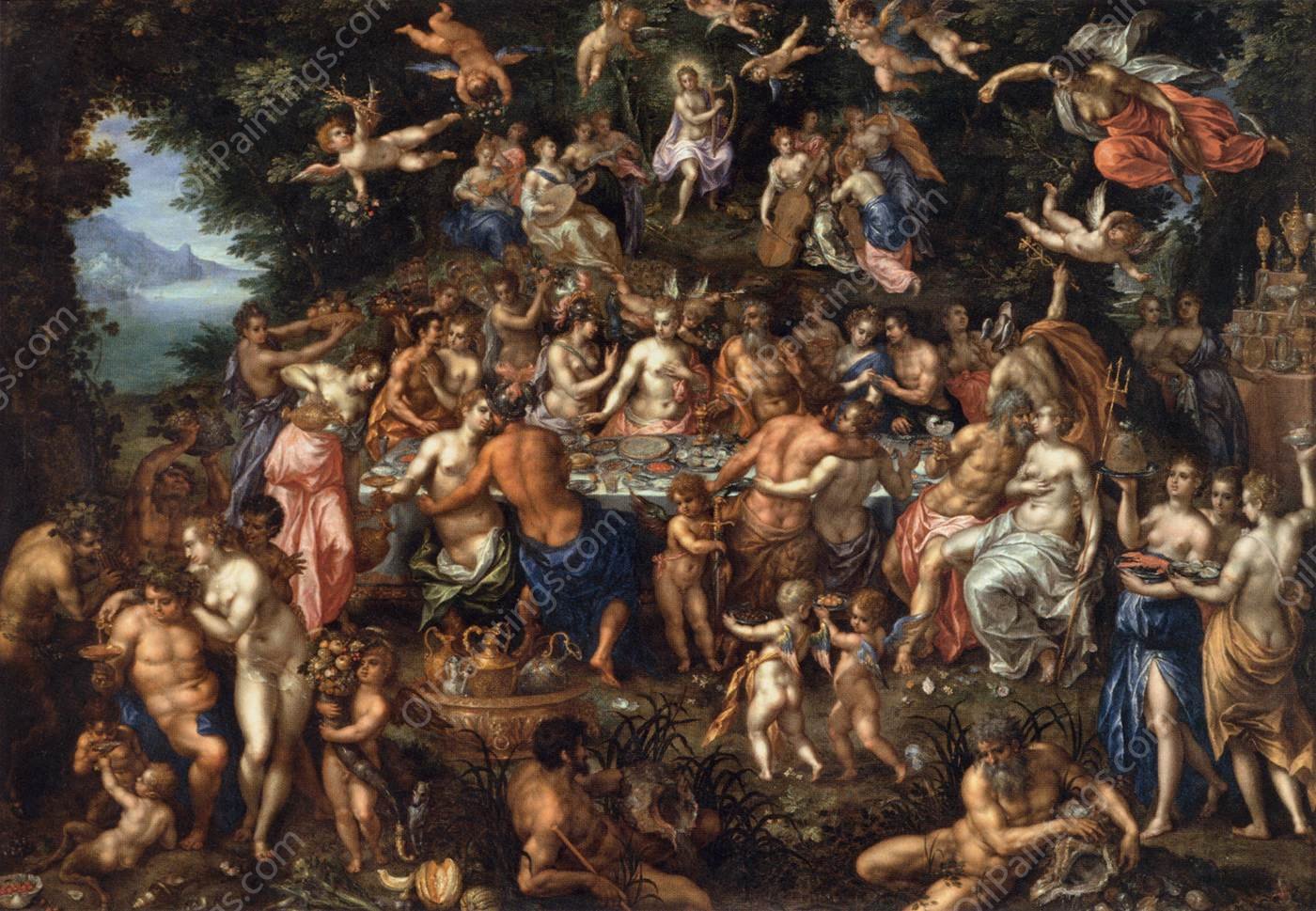 The Nuptials of Thetis and Peleus by Clerck Hendrick De - Hand-Painted Oil Painting Reproduction