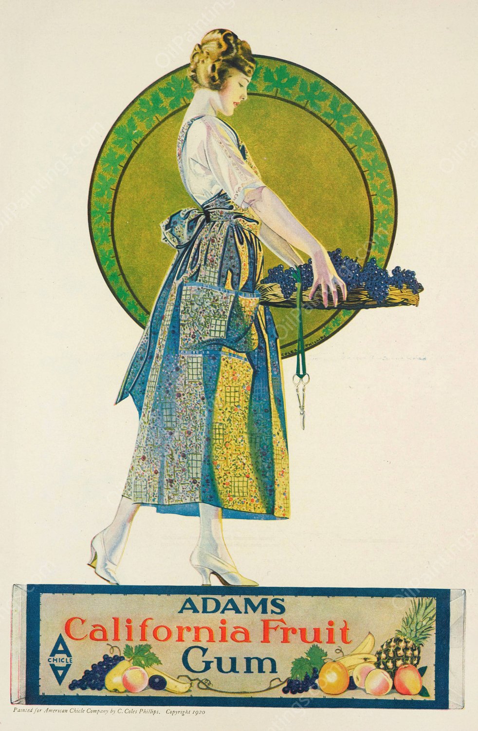 Adams fruit gum  by Coles Phillips - Hand-Painted Oil Painting Reproduction