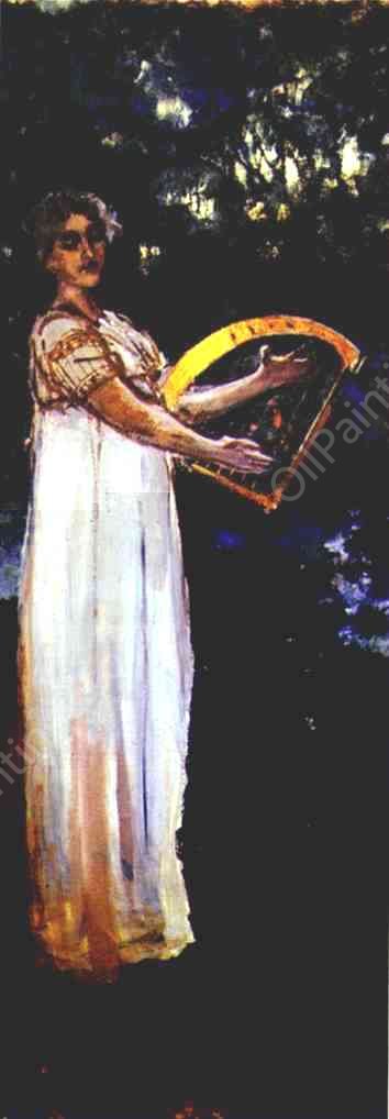 A Muse by Constantin Alexeevich Korovin - Hand-Painted Oil Painting Reproduction