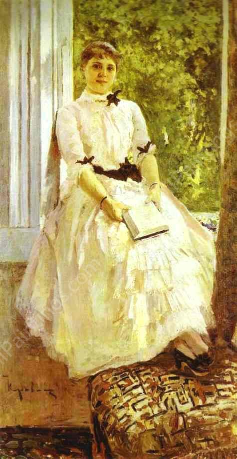 Portrait of the Actress T. S. Lobatovich by Constantin Alexeevich Korovin - Hand-Painted Oil Painting Reproduction