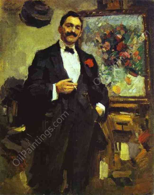 Portrait of the Hungarian Artist Jozef Ripple-Ronai by Constantin Alexeevich Korovin - Hand-Painted Oil Painting Reproduction