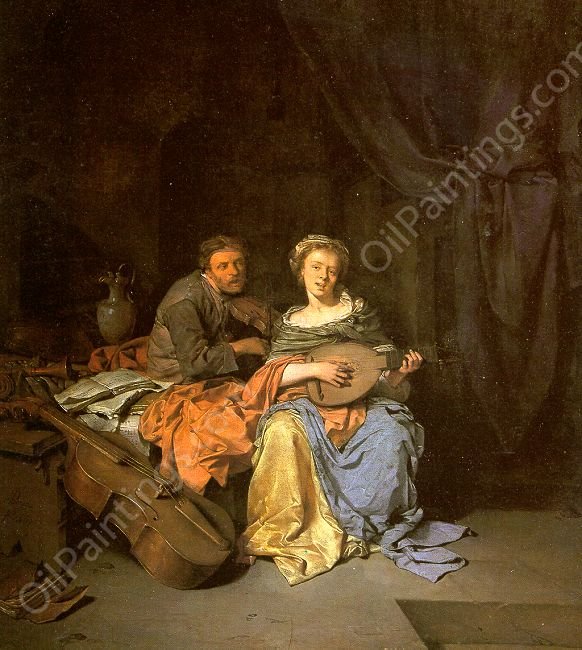 The Duet by Cornelis Bega - Hand-Painted Oil Painting Reproduction