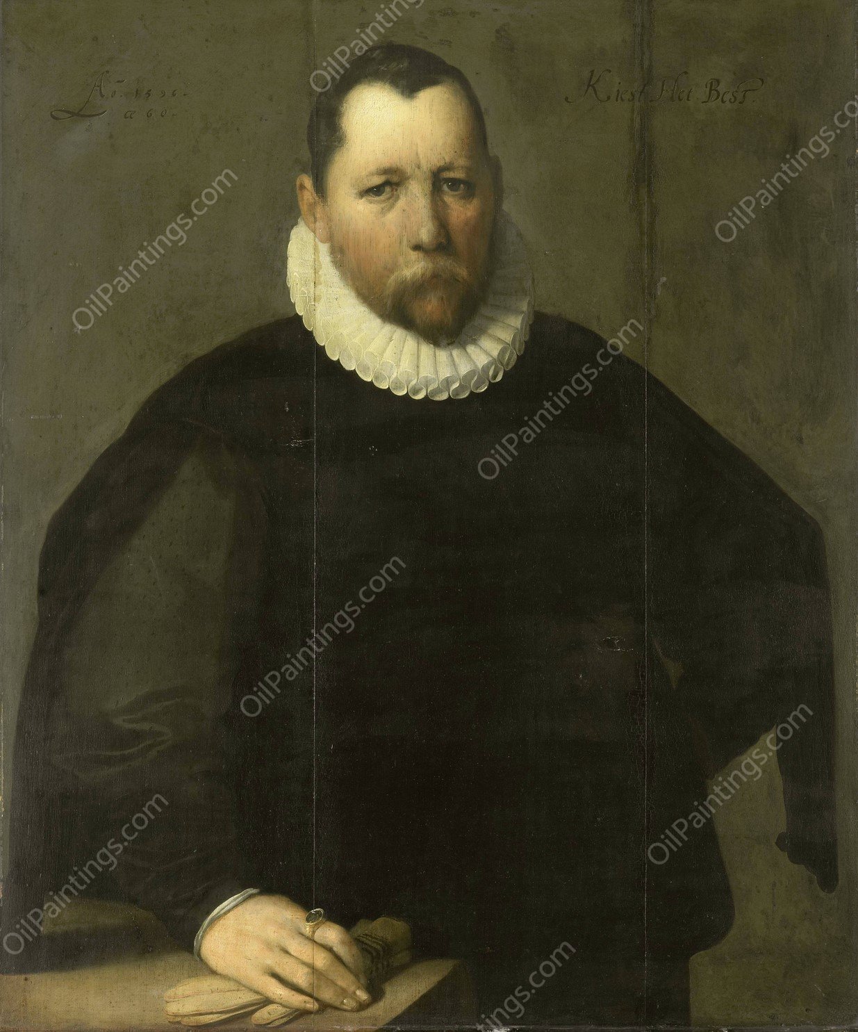 Pieter Jansz Kies  by Cornelis Cornelisz Van Haarlem - Hand-Painted Oil Painting Reproduction