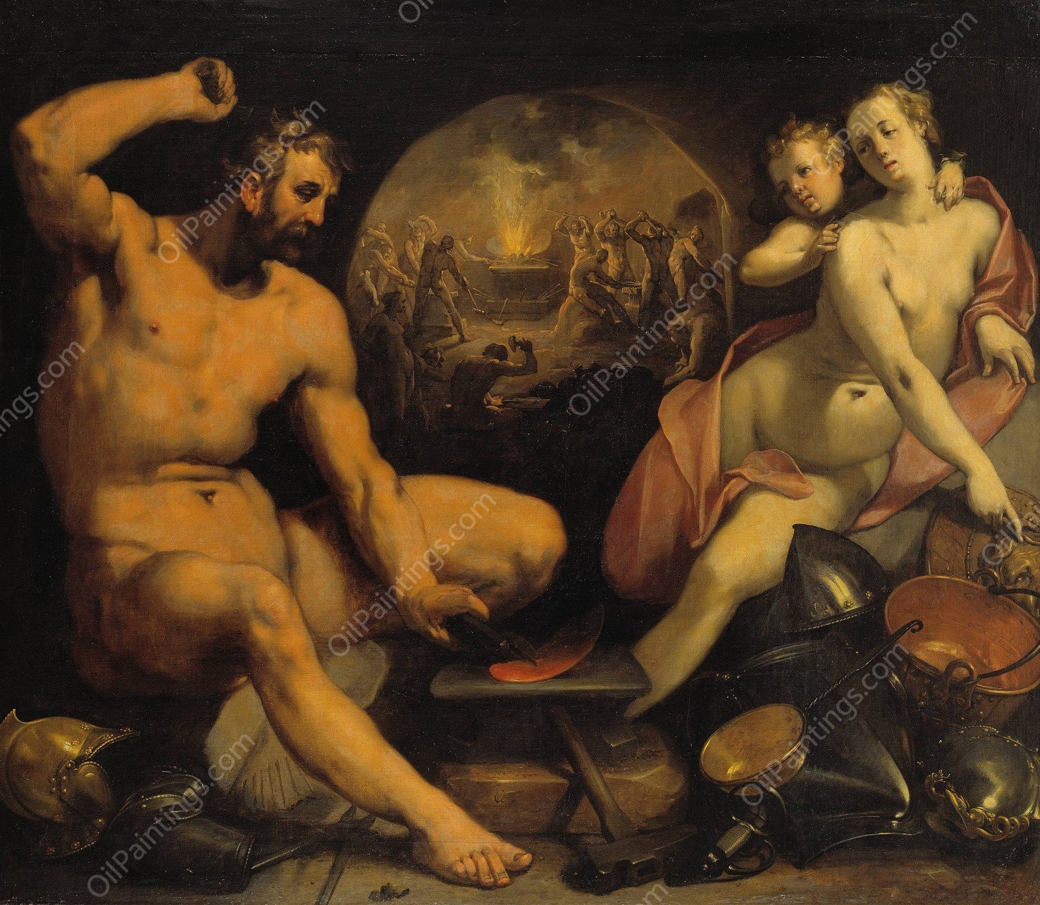 Venus and Vulcan  by Cornelis Cornelisz Van Haarlem - Hand-Painted Oil Painting Reproduction