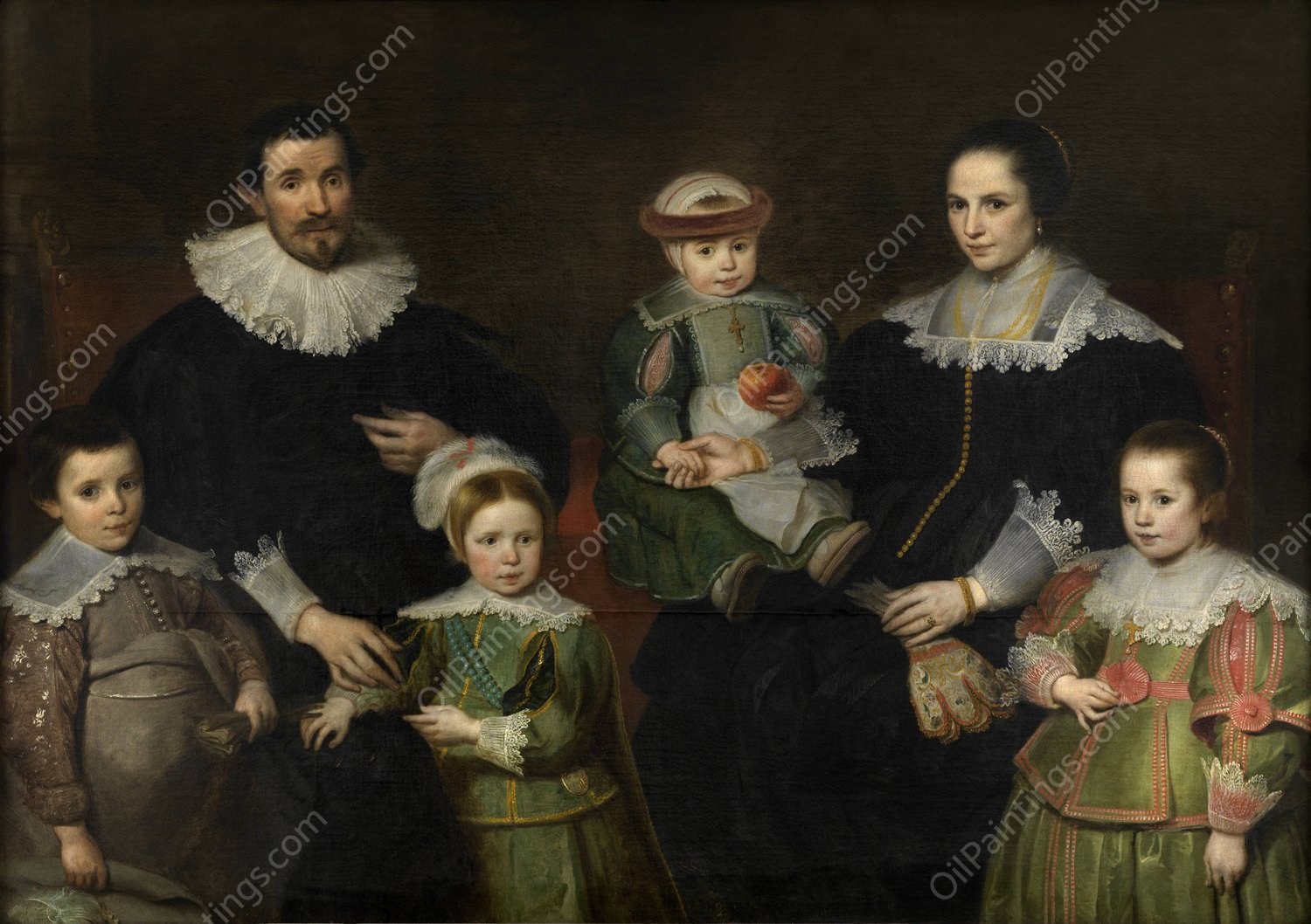 Family portrait  by Cornelis De Vos - Hand-Painted Oil Painting Reproduction