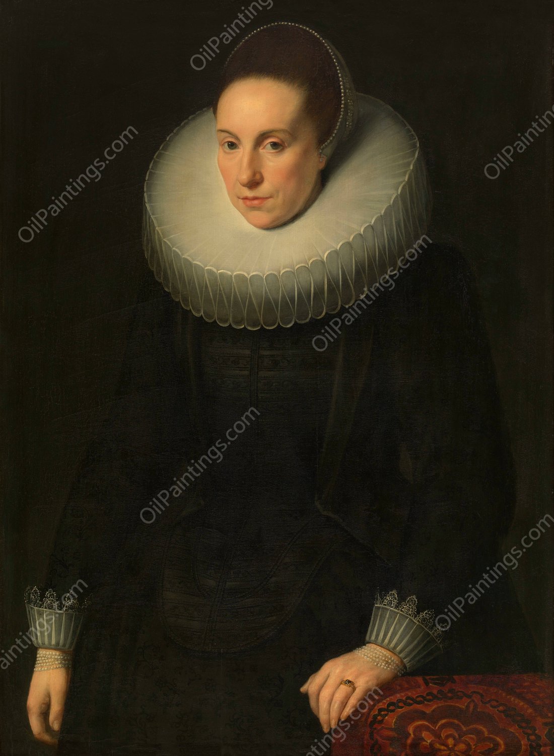 Portrait of a Woman  by Cornelis De Vos - Hand-Painted Oil Painting Reproduction