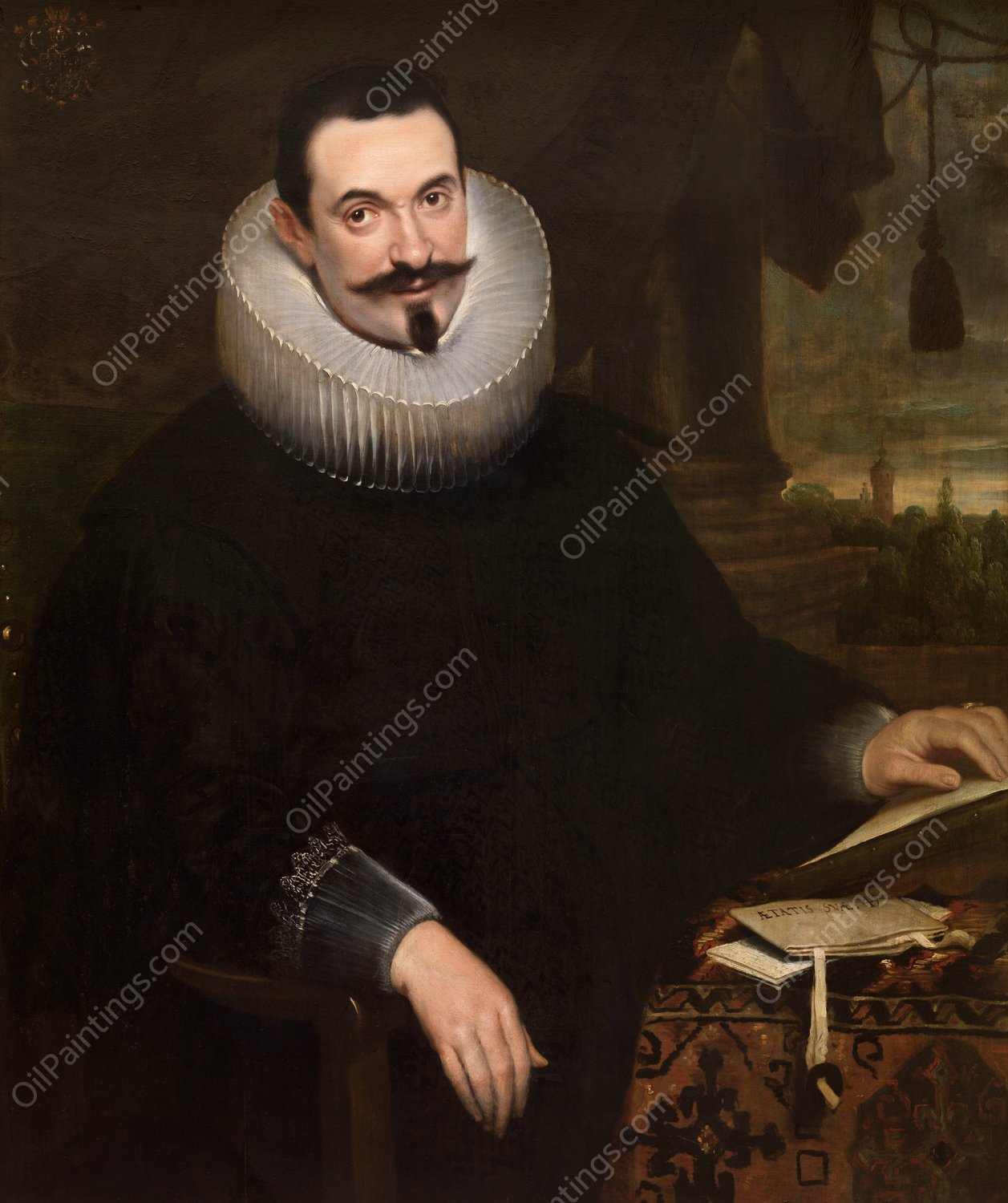 The Notary Barthel van den Berghe  by Cornelis De Vos - Hand-Painted Oil Painting Reproduction